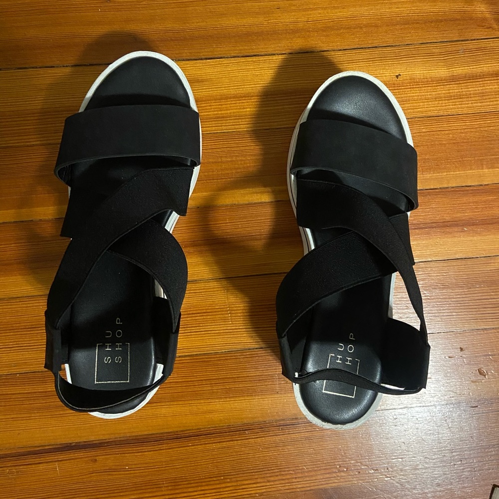Black shu shop platform sandals bought from a boutique